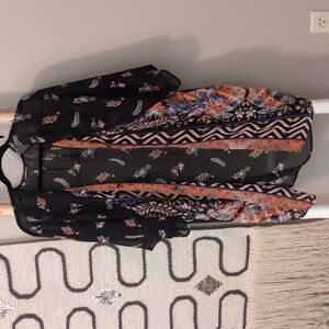 Express Sheer Floral Kimono Duster